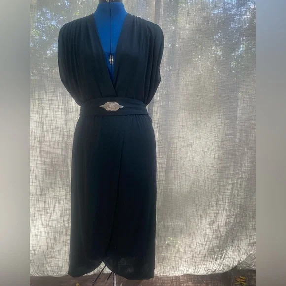 Ursula of Switzerland | Dresses | Ursula Of Switzerland 7s Black Flowy Pleated Wrap Look Dress With Beading Vneck | Poshmark Ursula of Switzerland | Dresses | Ursula Of Switzerland 7s Black Flowy Pleated Wrap Look Dress With Beading Vneck | Poshmark